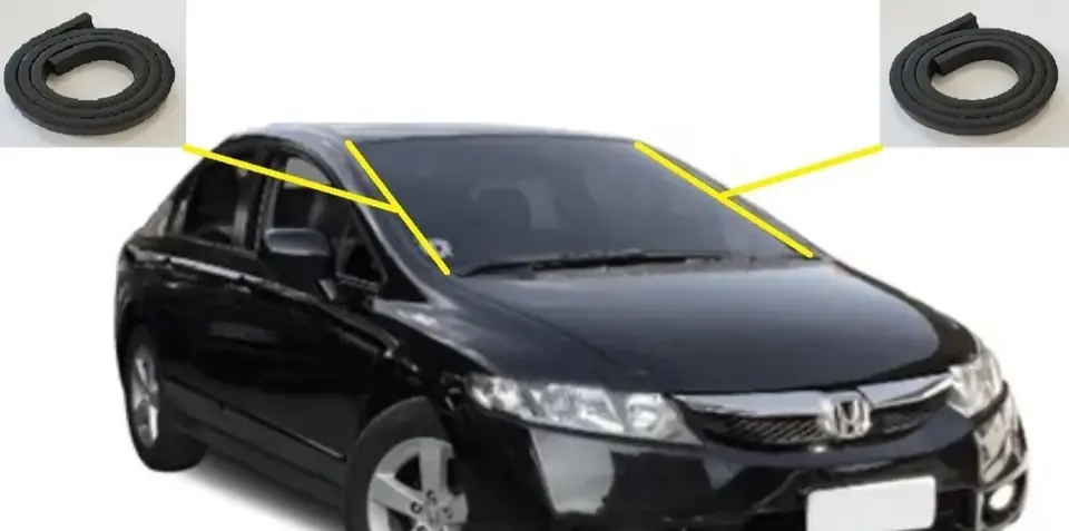 Molduras Laterales del Parabrisas – Honda Civic 2006 a 2012
