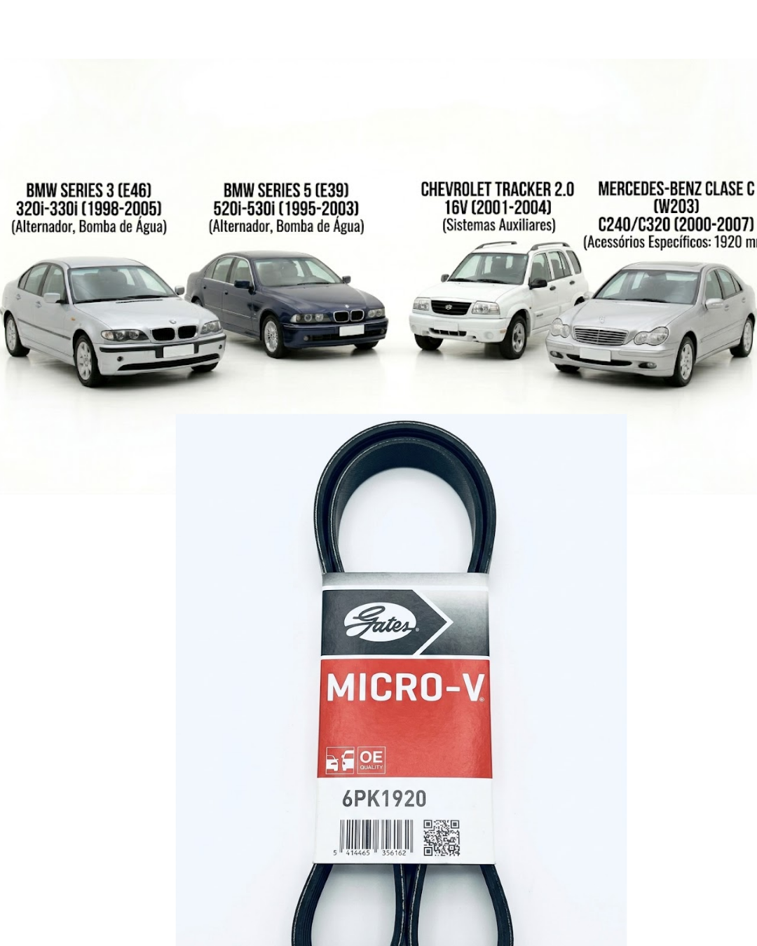 Correa Multi V / Serpentina Gates 6PK1920 (Micro-V®)
