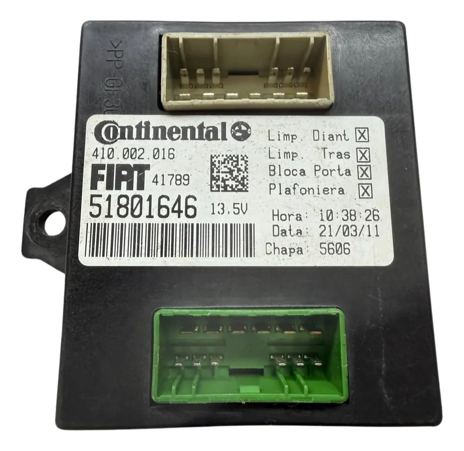Módulo Confort Porta Palio 2008 a 2013 51801646 Siemens Vdo usado