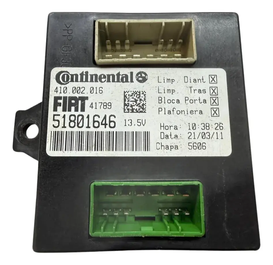 Módulo Confort Porta Palio 2008 a 2013 51801646 Siemens Vdo usado