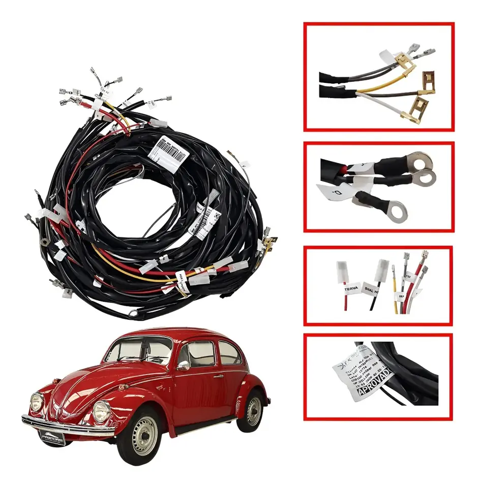 Chicote Eléctrico Completo Fusca 1300 P / Alternador/gerador