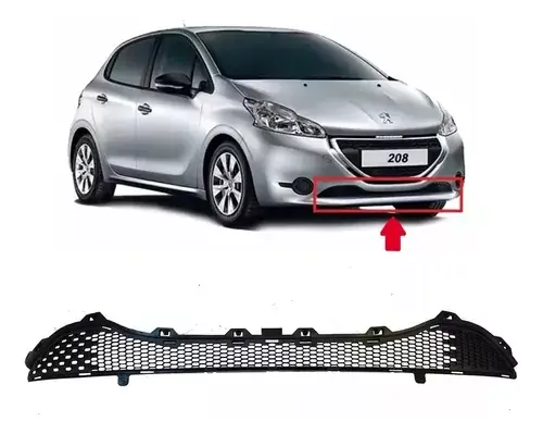 Parrilla inferior del parachoques delantero Peugeot 208 2013 2015