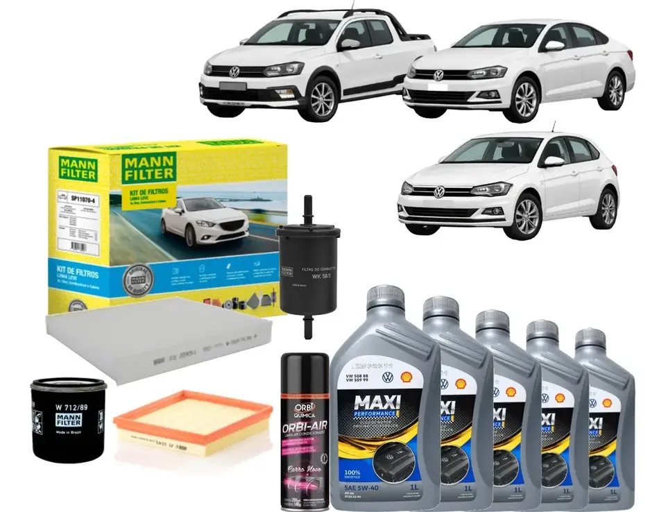 Kit de revisión de aceite 5w40 Filtros VW Saveiro 1.6 16v 2014/2023