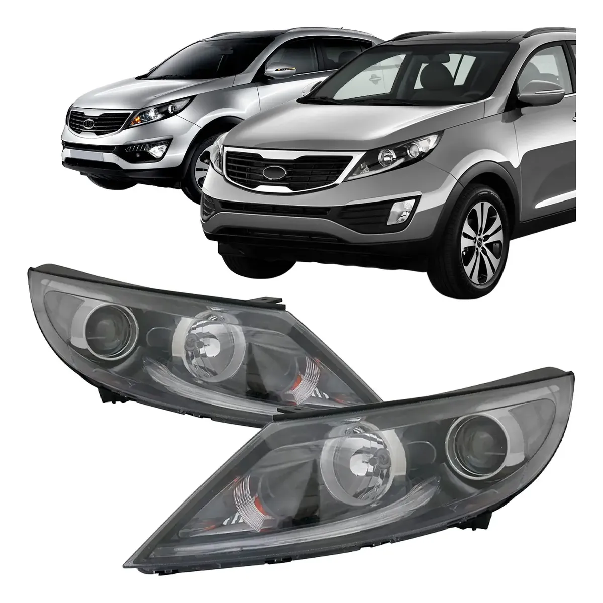 Par de faros LED para Sportage 2011 2012 2013 2014 2015 2016