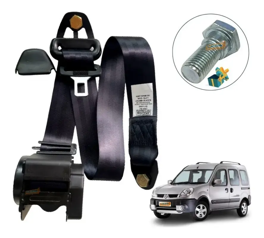 Cinturón de seguridad retráctil delantero de 3 puntos para Renault Kangoo