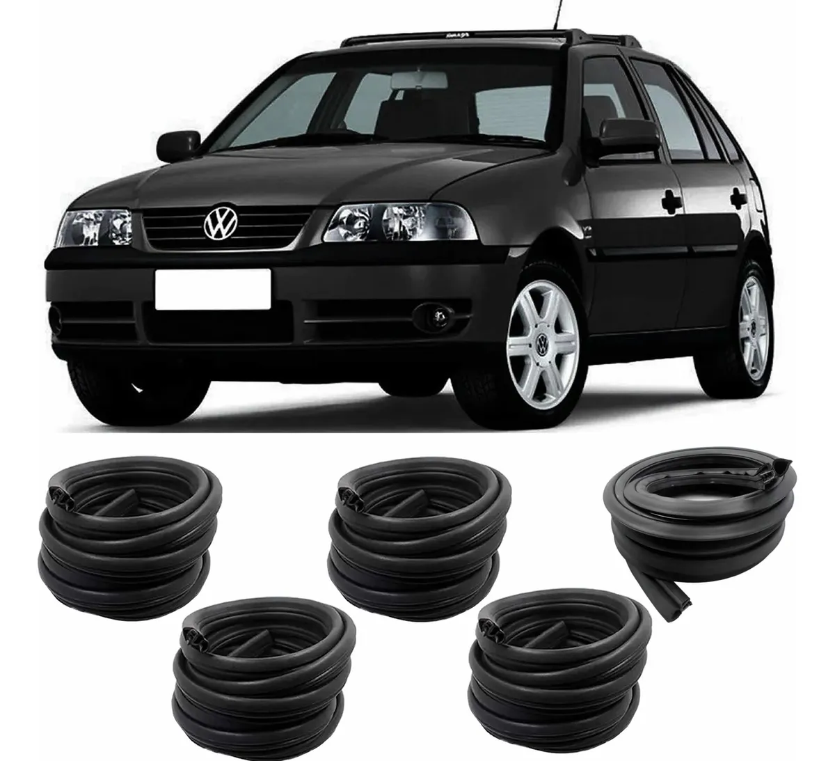 Kit Gomas Originales 4 Puertas y Maletero Gol G2 G3 G4