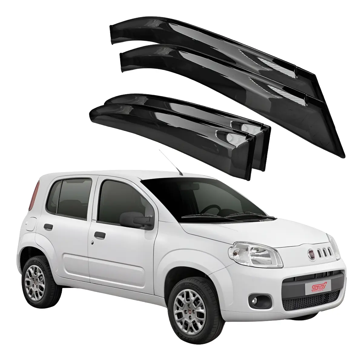 Goteros Deflectores de Lluvia Fiat Nuevo Uno Attractive, Way, Drive y Otros 4 Puertas 2011 a 2020 – TG Poli