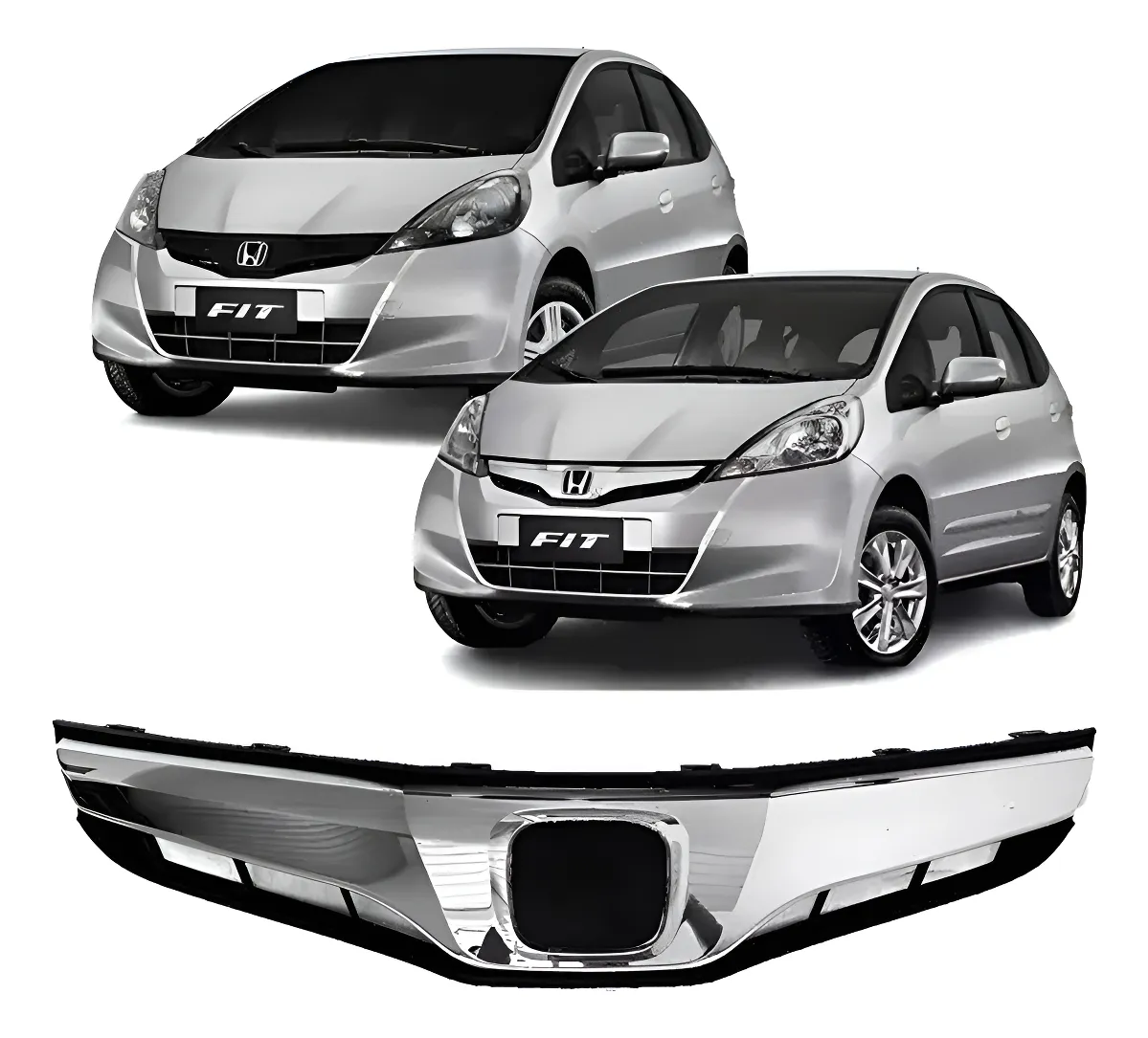 Rejilla del radiador honda fit 2012 2013 2014 2015 con moldura cromada