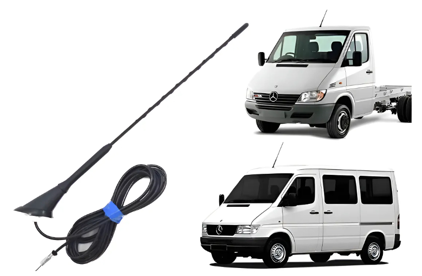 Antena de Techo Sprinter 311.312.313.413 Con Extensión 4.00m Negra