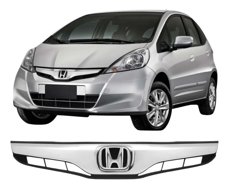 Parrilla delantera cromada Fit Lx Lxlx con emblema 2013 2014