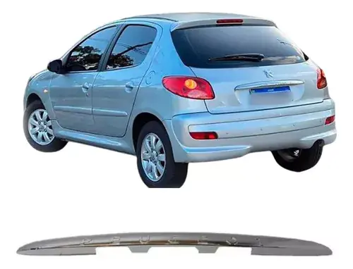 Moldura de tapa trasera Peugeot hatch 206 207 cromado