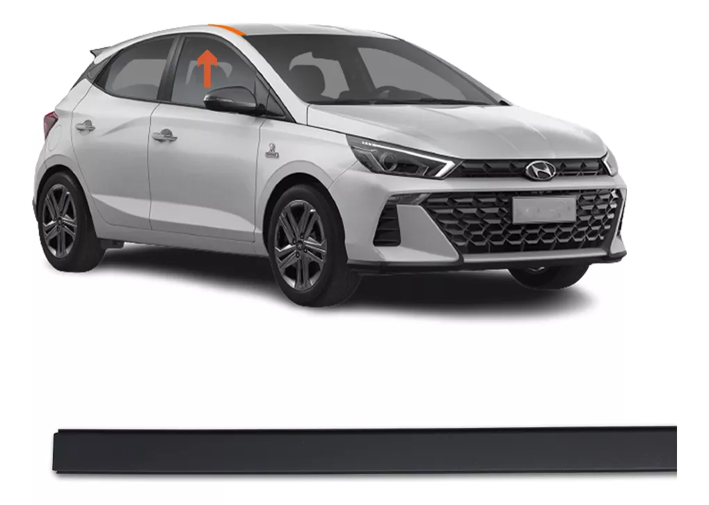 Moldura Techo Hb20 Hatch 2020 Hasta 2024 Original Lado Derecho
