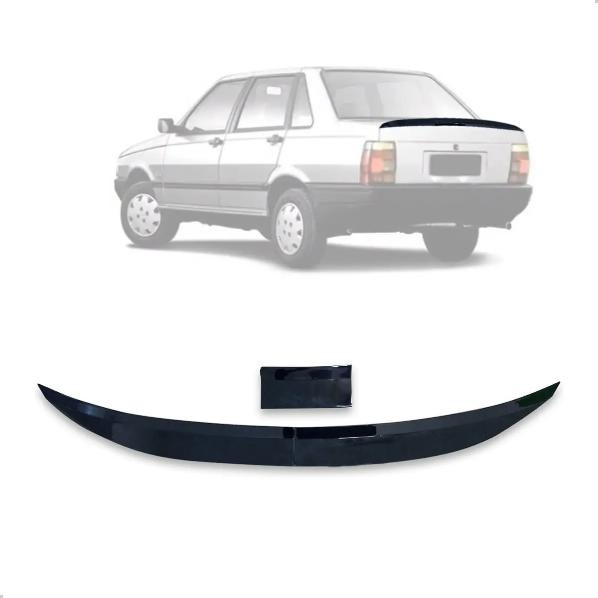 Spoiler aleron Para Fiat Premio 1985 Al 1994 Negro Piano
