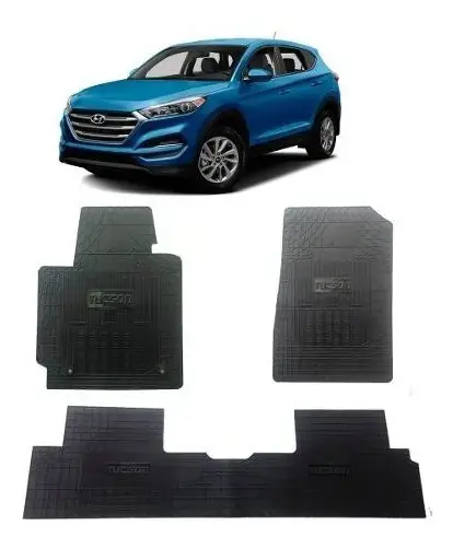 Juego de Alfombras de Goma Reforzadas Hyundai New Tucson 2017 a 2024 – 3 Piezas