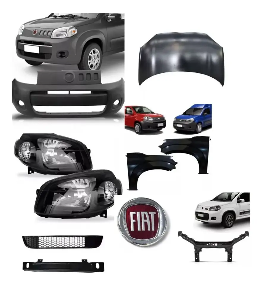 Kit Frente Completo Fiat Uno Vivace / Fiorino 2011 a 2016 | Renovación Total del Frente Delantero