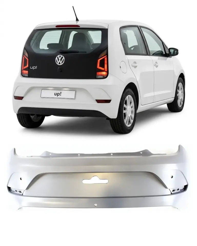 Paragolpes Trasero Volkswagen up! (Modelos 2018 a 2021 - Fase 2) Com furo de Sensor