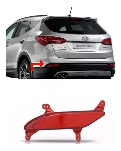 Reflector Parachoques Trasero Hyundai Santa Fe 2013 A 2016