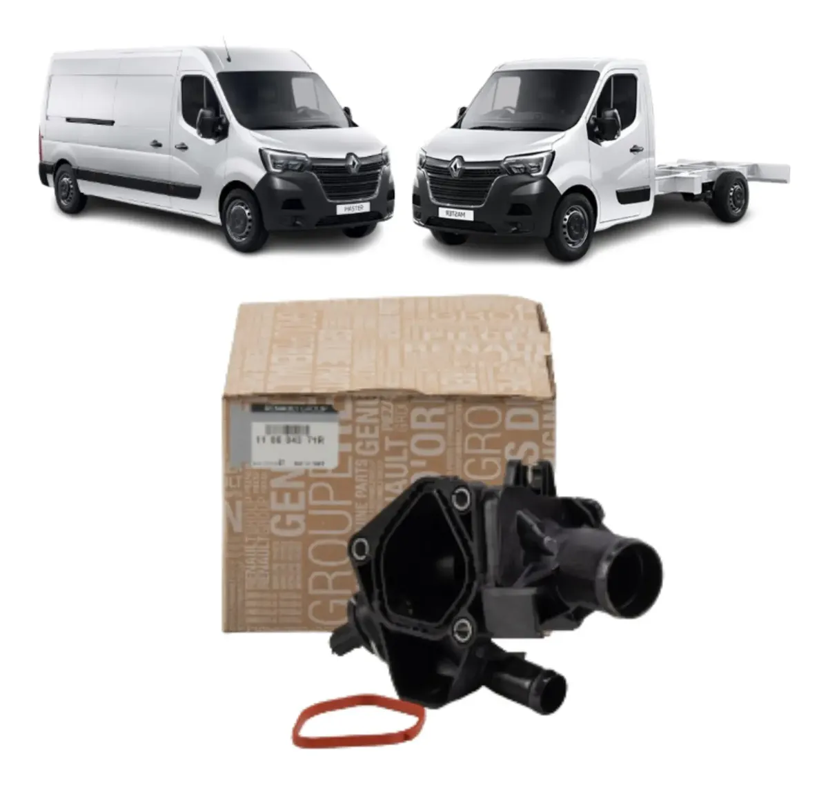 Válvula termostática para Renault Master 2.3 16v (2022–2025) original 110604371r