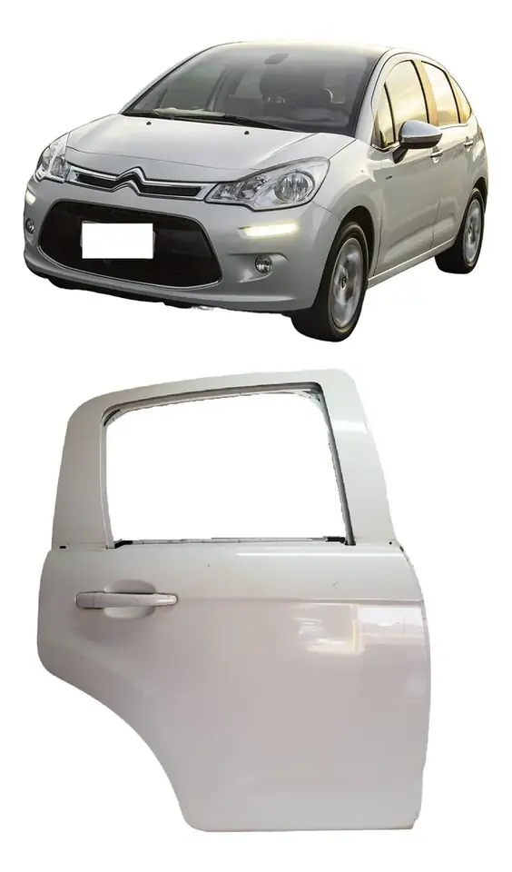 Puerta trasera derecha Citroën C3 2013 a 2021 sin detalle (usado)