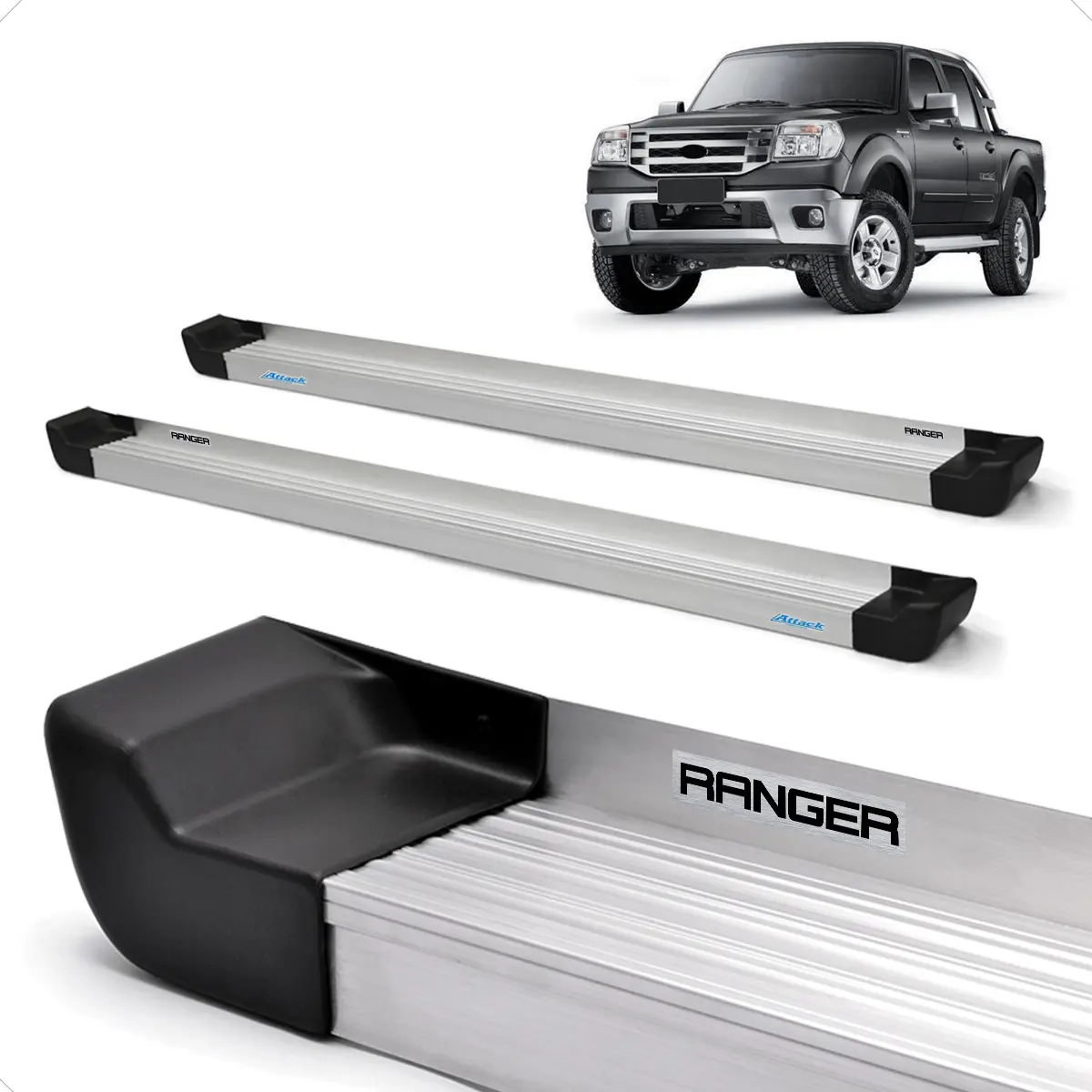Par Estribo Ranger Cabine Dupla 2002 2003