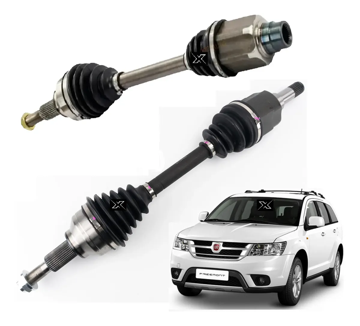 Par de semiejes (palieres) para Freemont dodge journey 2.4 16V (2011, 2013, 2014) – Gasolina/Automático