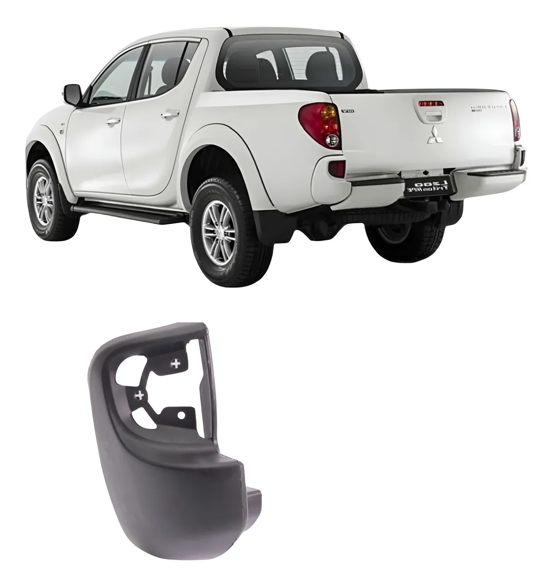 Tapa del guardabarros trasero para L200 Triton 2008 a 2016 (Plástico)