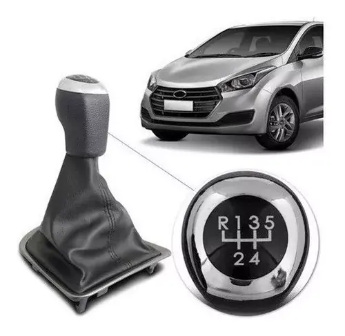 Pomo de la palanca de cambios Bola + Maletero Negro Hyundai HB20  2014