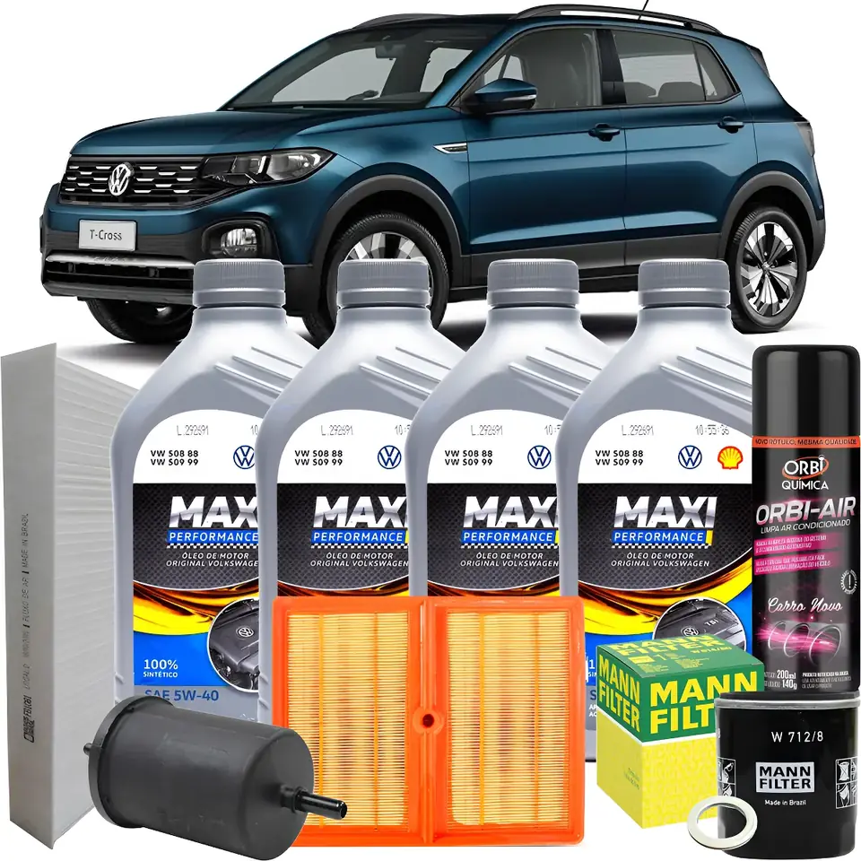 Kit Service Completo 5W40 VW T-Cross / Nivus / Polo / Virtus 1.0 TSI