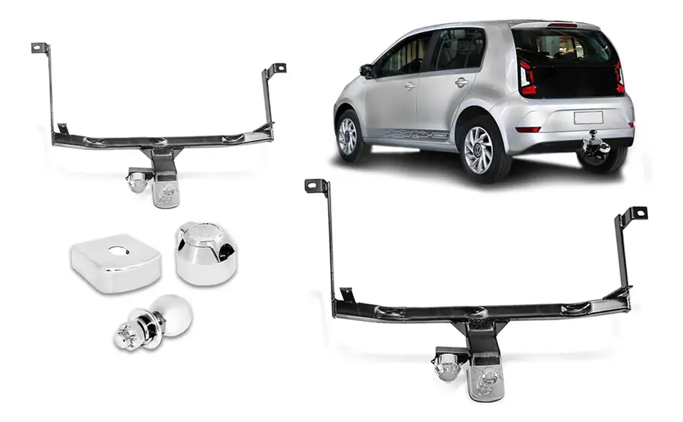 Enganche de remolque reforzado de 500 kg para Volkswagen Up 2014 a 2021