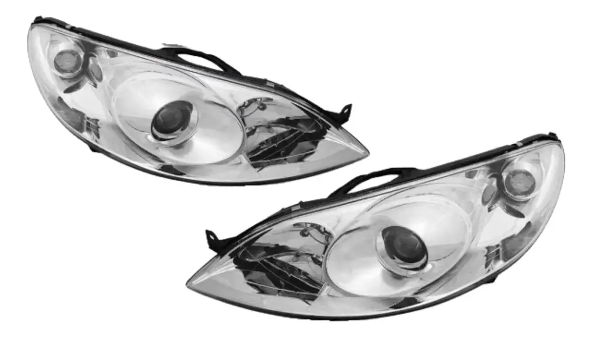 Faro delantero Peugeot 407 2006-2010 Depo (ajuste manual)