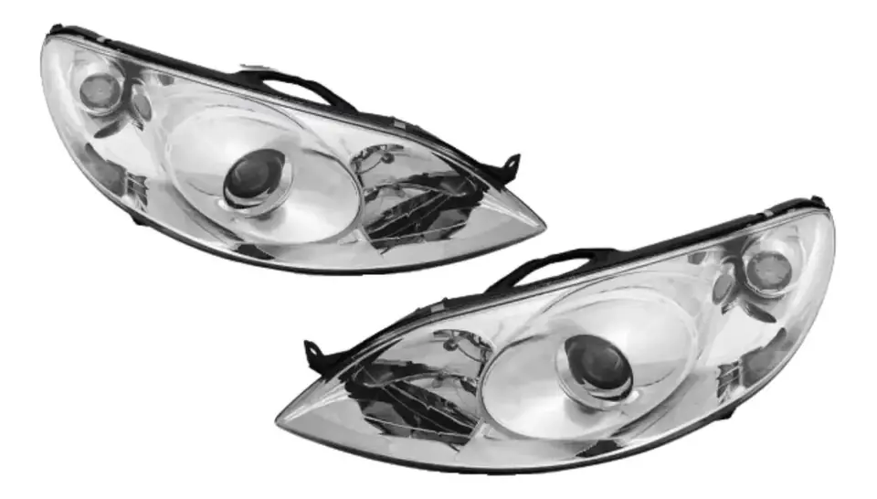 Faro delantero Peugeot 407 2006-2010 Depo (ajuste manual)