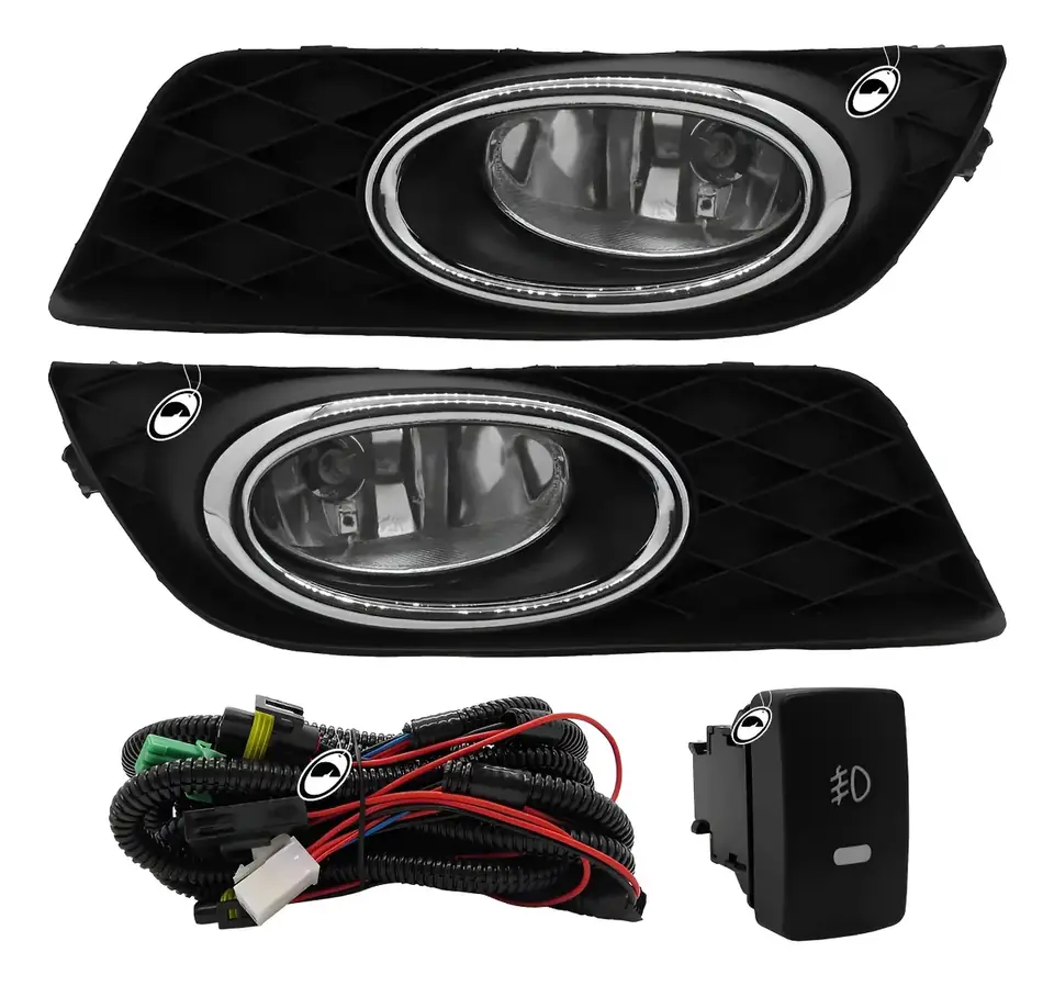 Kit de luces antiniebla para Civic 2014-2015 con Super LED 6000k transparente