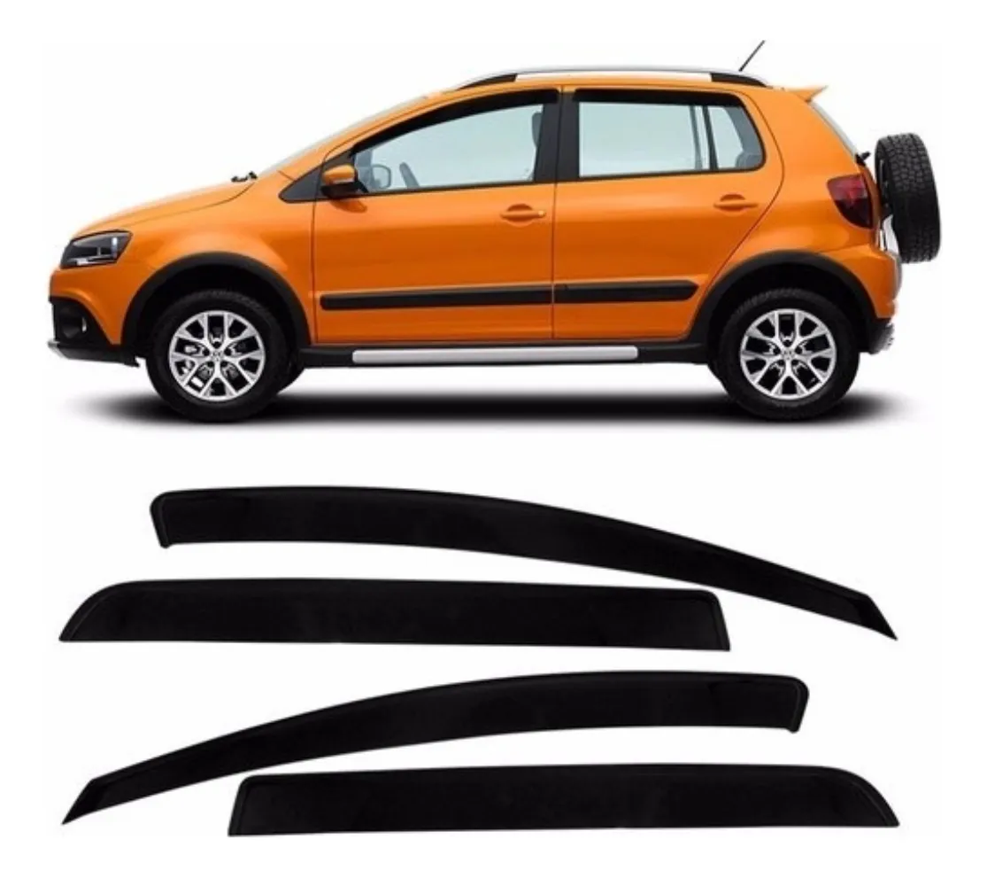 Deflectores de lluvia para VW Fox, SpaceFox, CrossFox y Suran (2004–2018) – Modelos de 4 puertas