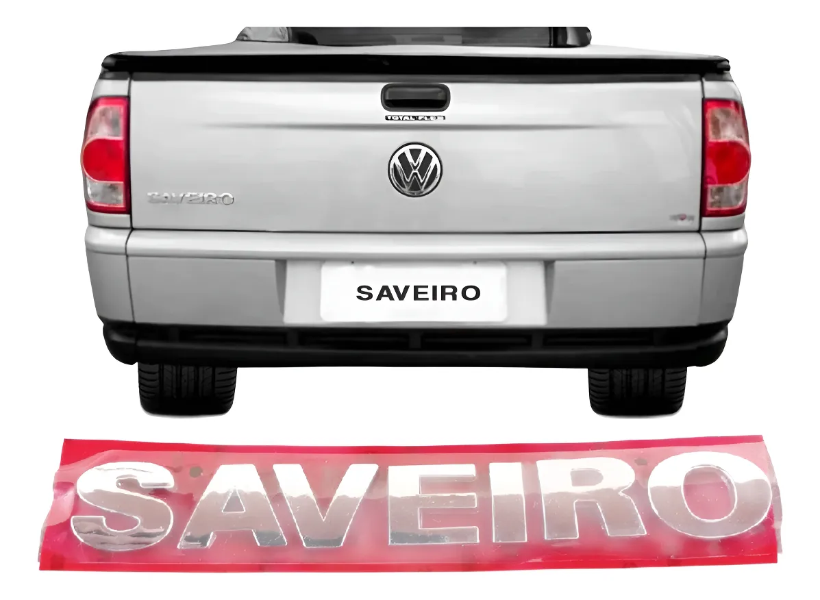 Emblema Saveiro cromado para Saveiro G3 G4 2000/2009