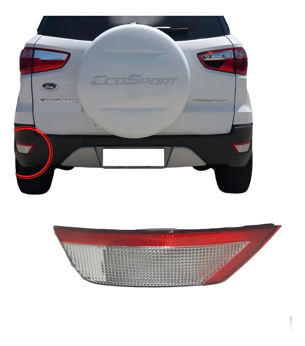 Reflector de luz de parachoques Ecosport 2017 2018 2019 2020 21