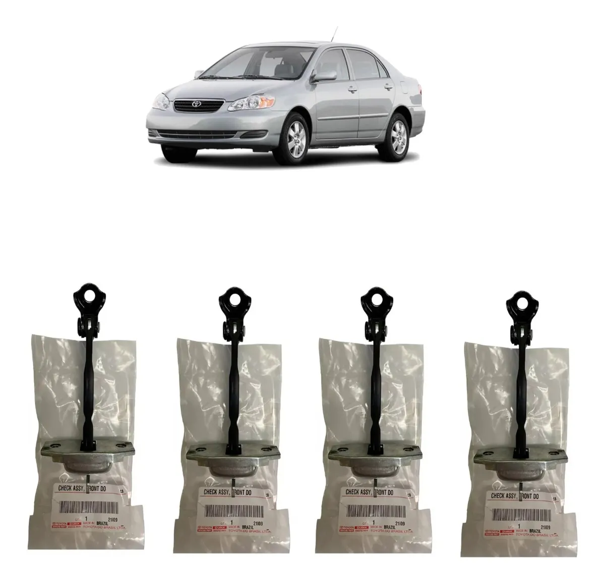 Juego de limitador de puerta Corolla y Fielder 2003/2008 Original