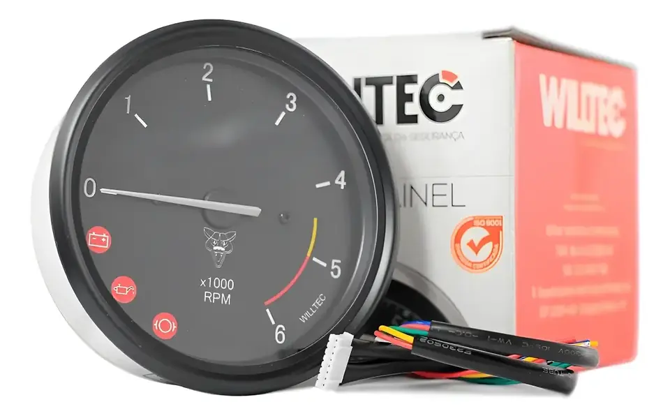 Tacómetro / Cuenta RPM 0–6000 – Panel 110mm Willtec (Puma GTE / GTS / GTI / GTC)