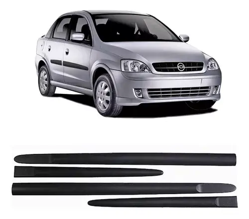 Kit Moldura Lateral Corsa Hatch Sedan 2003 2004 2005 A 2012