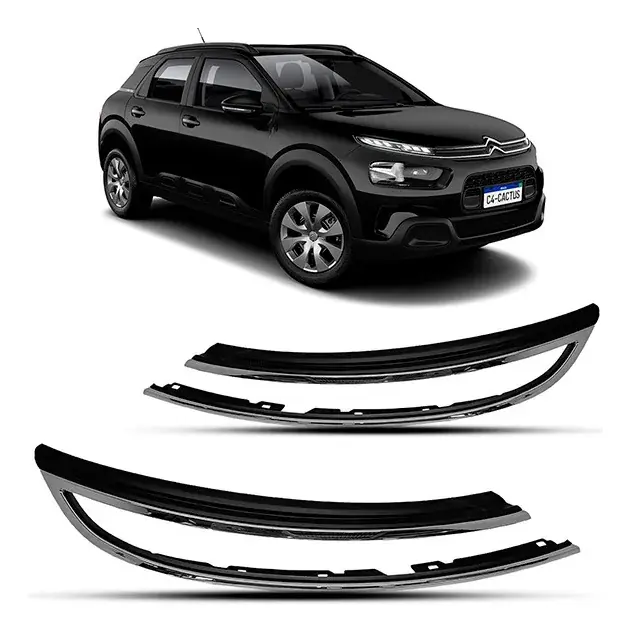Par de Frisos de Farol con Moldura Cromada para Citroën C4 Cactus Feel 2019–2024
