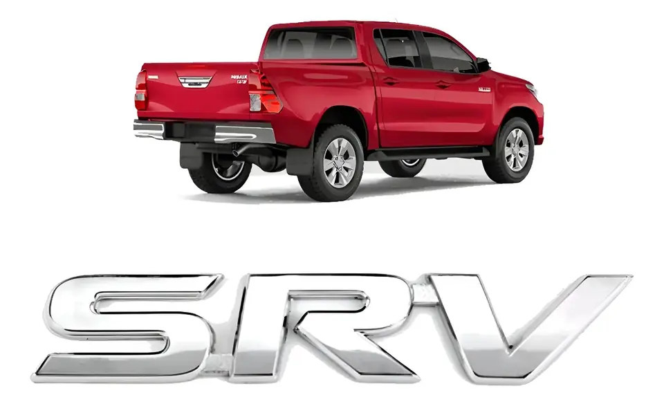 Emblema  Srv Hilux  2015 2020 A 2022 Srv Cromado