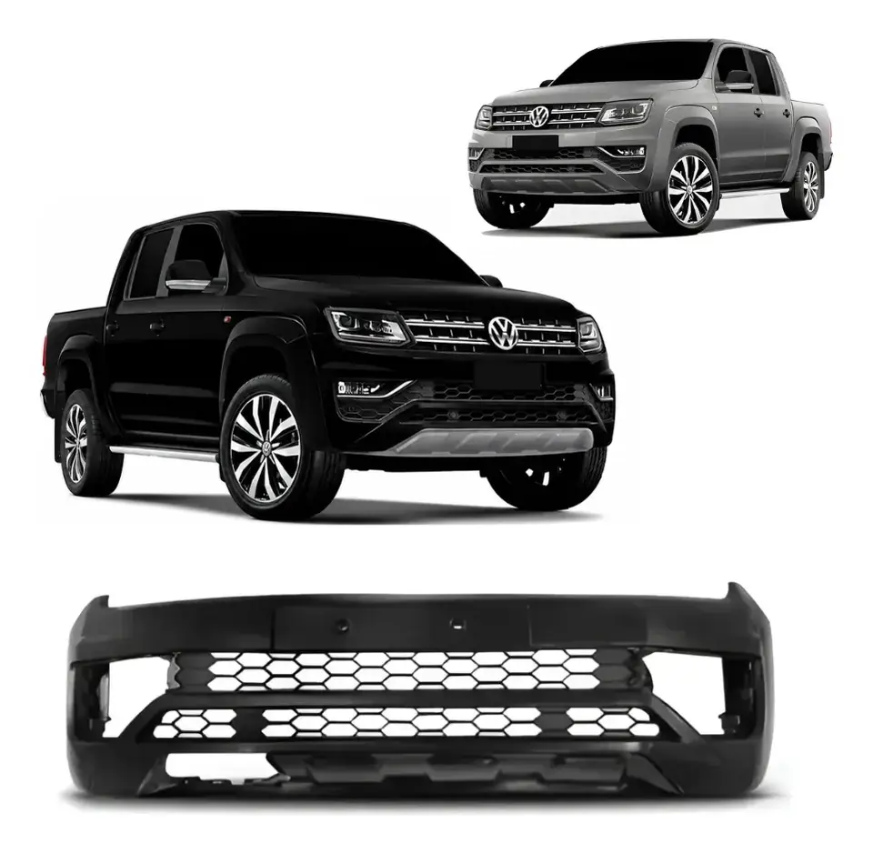 Paragolpes Delantero para Volkswagen Amarok 2017 a 2021 con Rejilla Negra