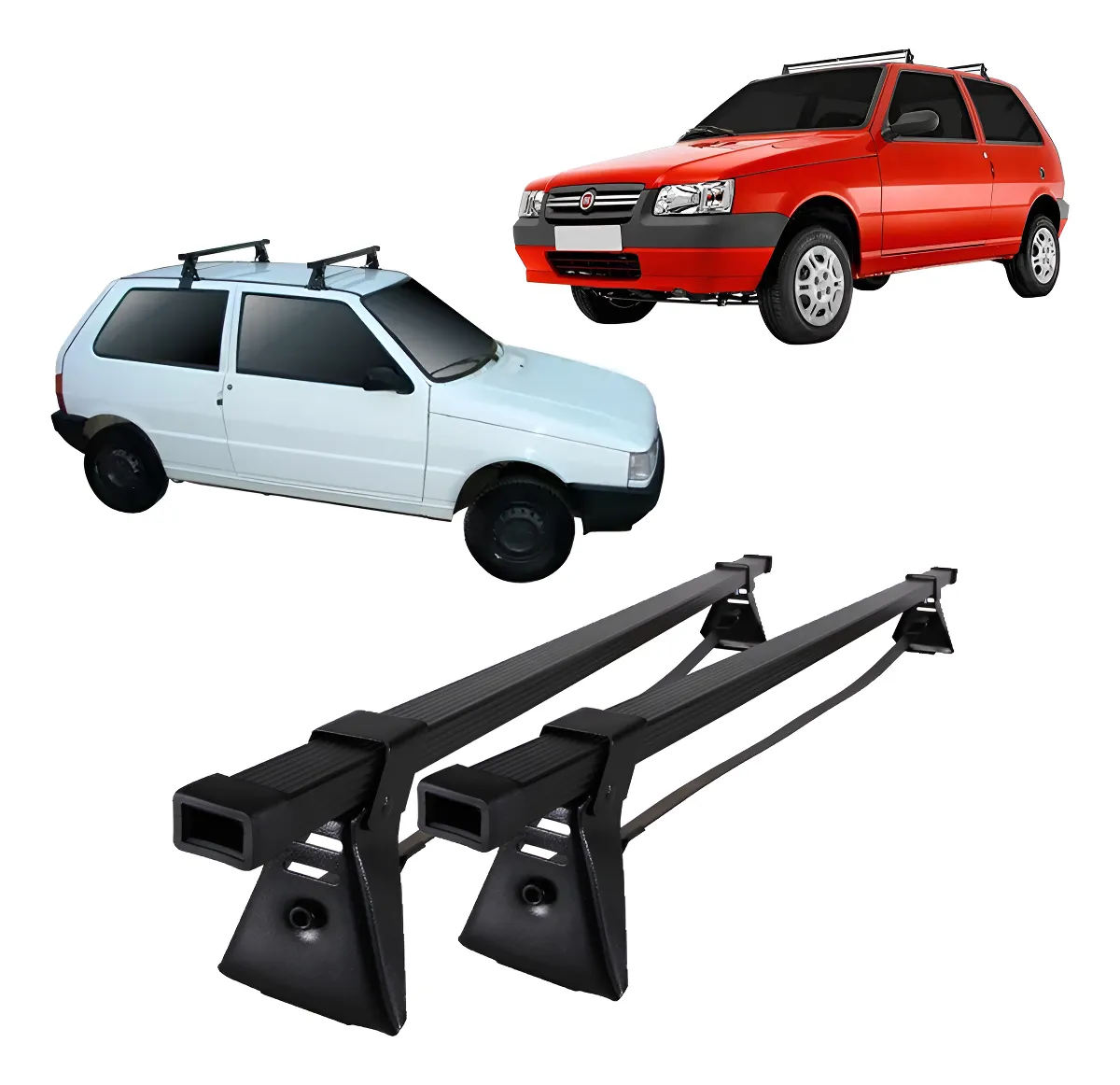Portaequipajes de acero para Fiat Uno Mille de 2 puertas (1995-2013)