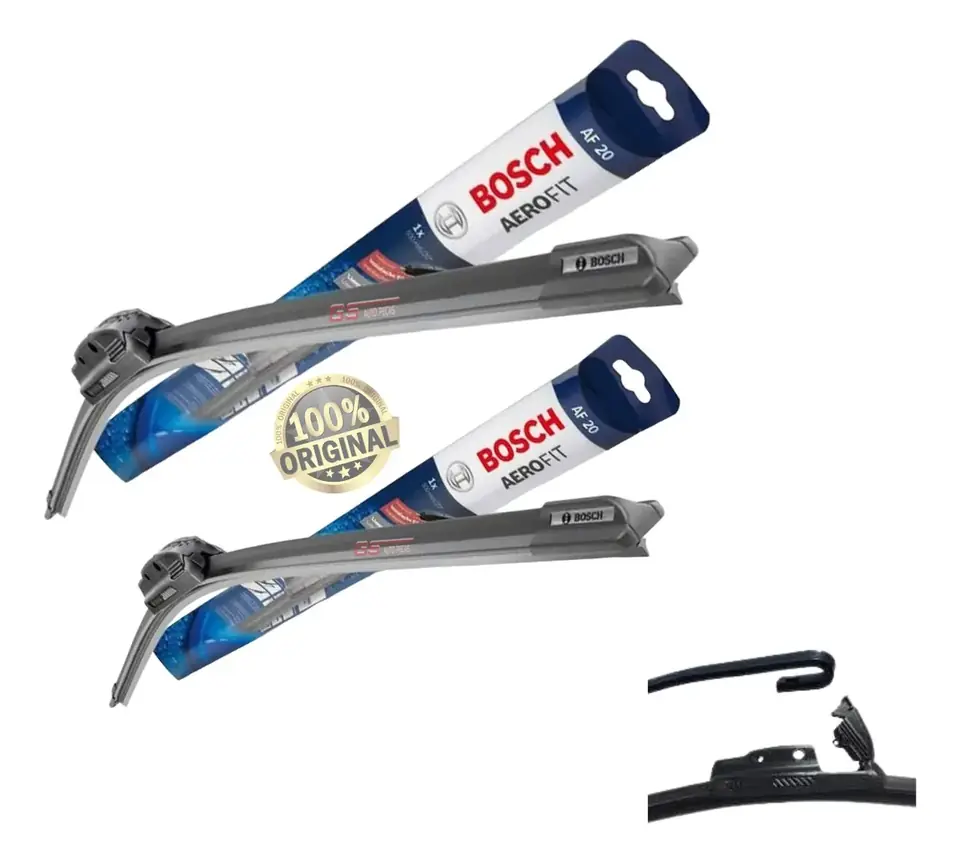 Par de escobillas limpiaparabrisas de silicona originales Bosch Aerofit