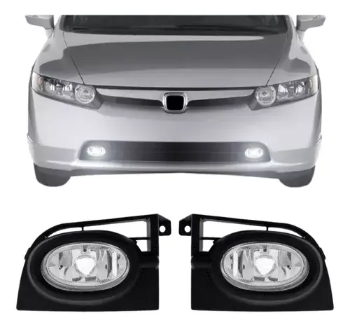 Par Faro Honda Civic 2006 2007 2008 Lente Cristal