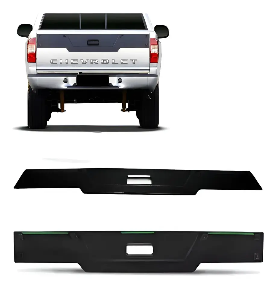 Aplique tapa trasera marco S10 2001 al 2011 negra negra