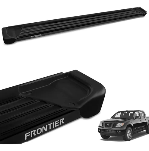 Par De Estribos Nissan Frontier 2017 Al 2022 Aluminio Negro A1