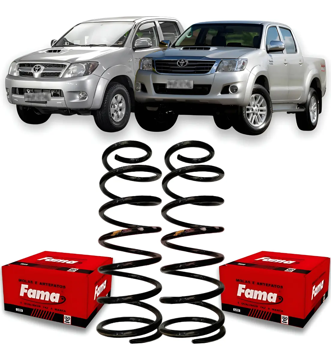 Par de resortes delanteros Fama para Hilux SRV 3.0 Turbo 4x4 (2006-2015)