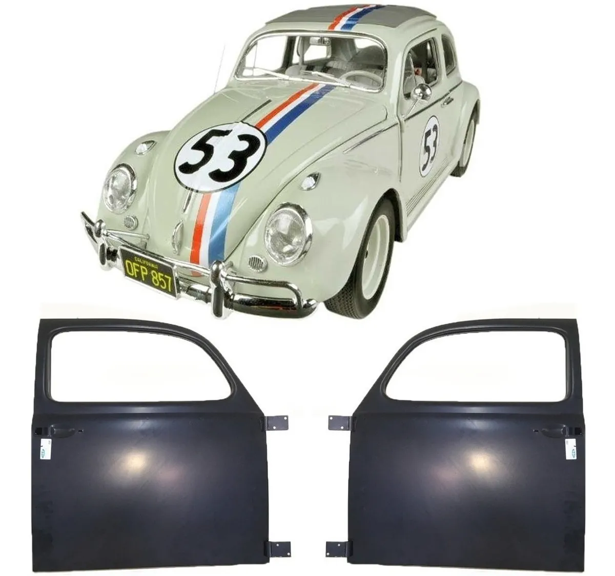 Par  Puerta Vw Fusca 67 68 69 70 71 72 73 74 75 76