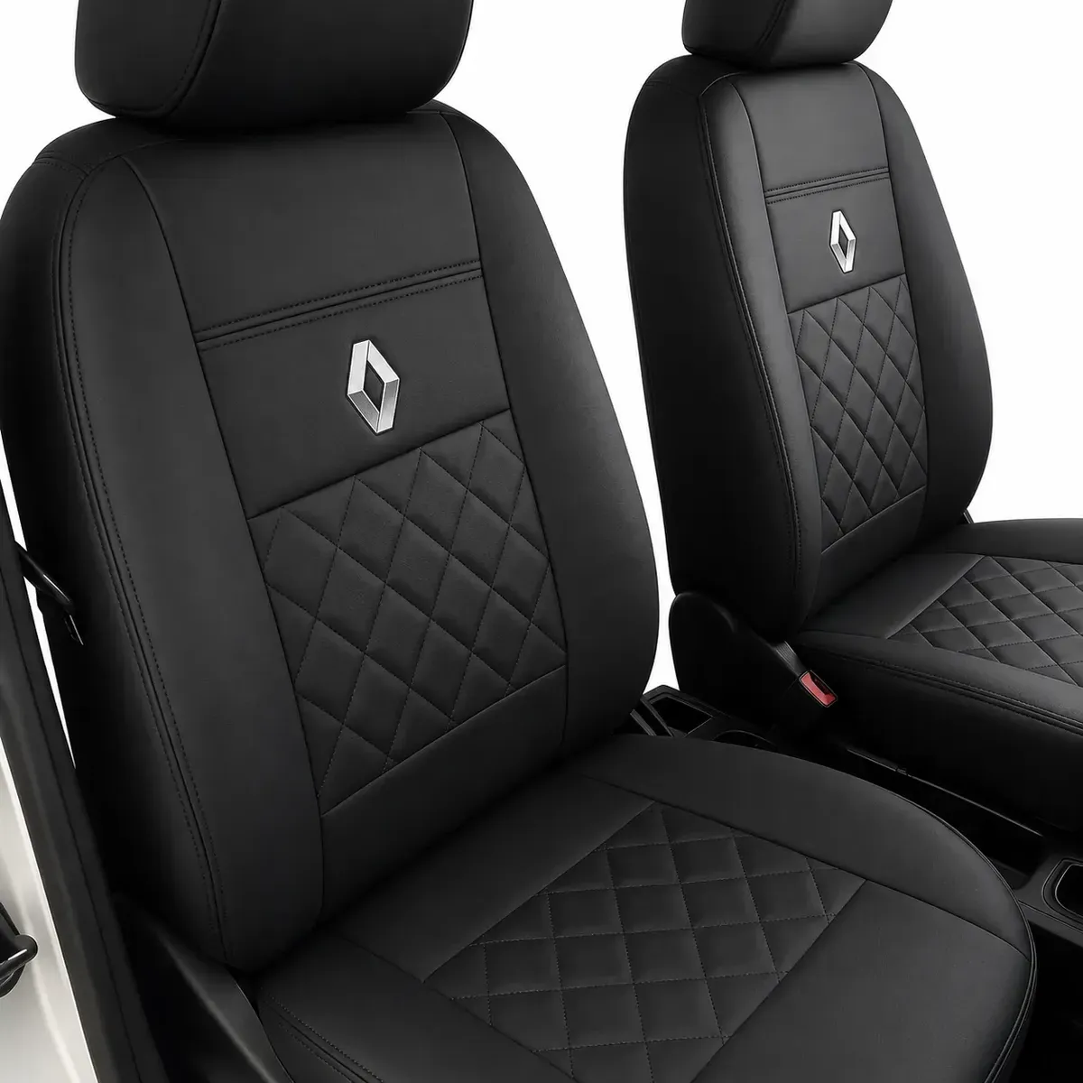 Funda de asiento de cuero con estampado 3D para Renault Clio / Logan / Sandero / Duster