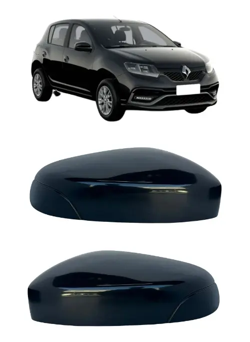 Par Capa Retrovisor Sandero 2015 2016 2017 2018 2019 Preta